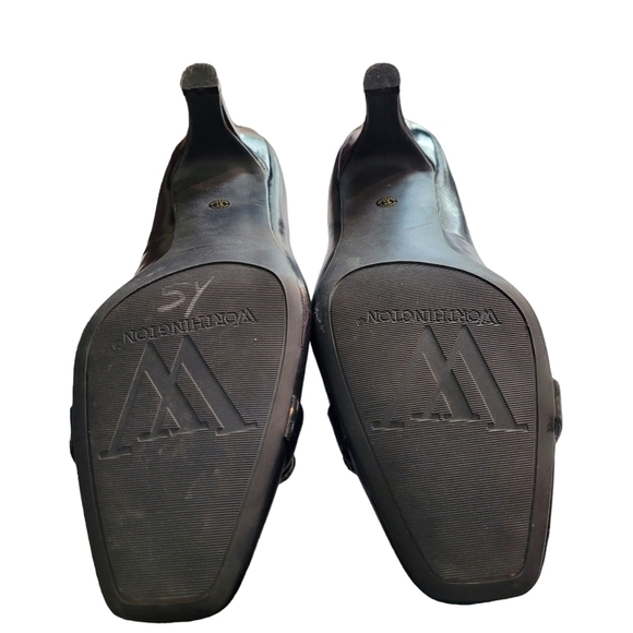 Worthington basic black leather pumps with buckle detail- 8.5 - Picture 4 of 7